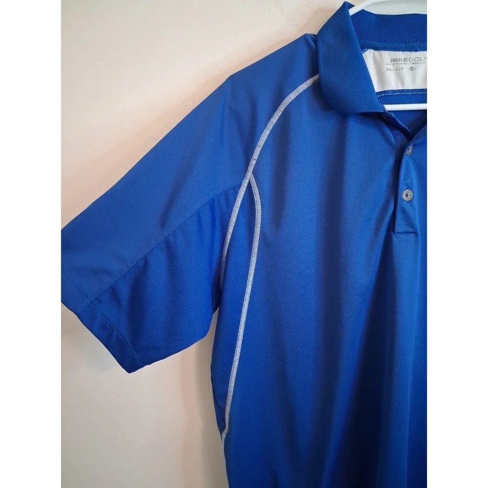 Nike Golf Dri-Fit Polo Men's Large Blue PGA Sawgrass 